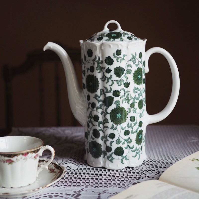 1960年代德國 Rosenthal Group Germany 大 茶壺 - 茶壺/茶杯/茶具 - 瓷 綠色