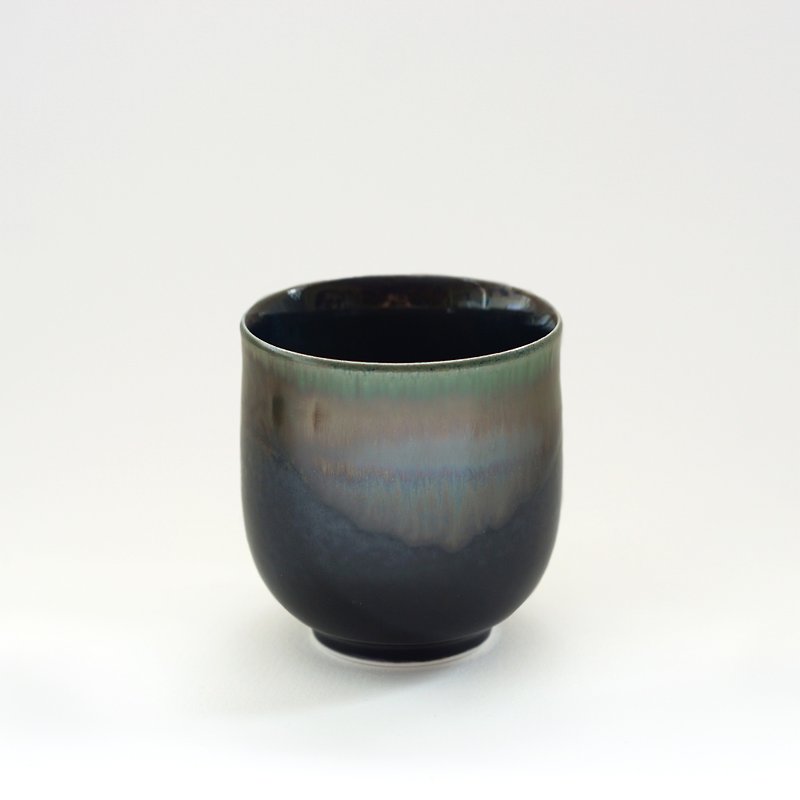 窯釉手作り陶磁器茶碗シングルカップ-元山 - 急須・ティーカップ - 磁器 ブラック