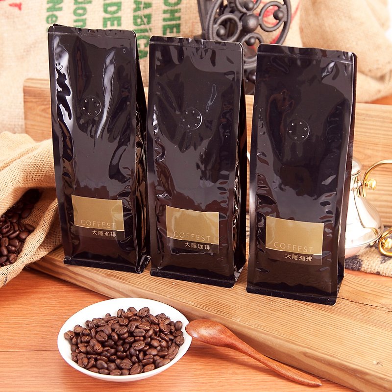 【大隱珈琲】自慢 單品系列 嚴選咖啡豆 (半磅/入) x 3入 - 咖啡/咖啡豆 - 新鮮食材 