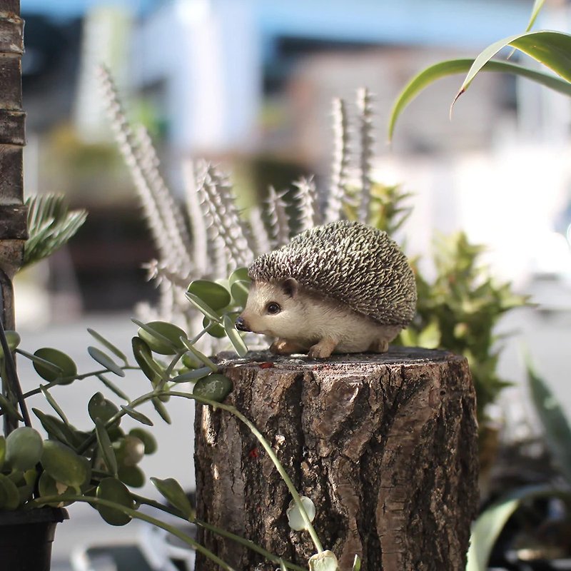 Japan Magnets realistic animal series cute home decoration small hedgehog money box - กระปุกออมสิน - วัสดุอื่นๆ สีนำ้ตาล