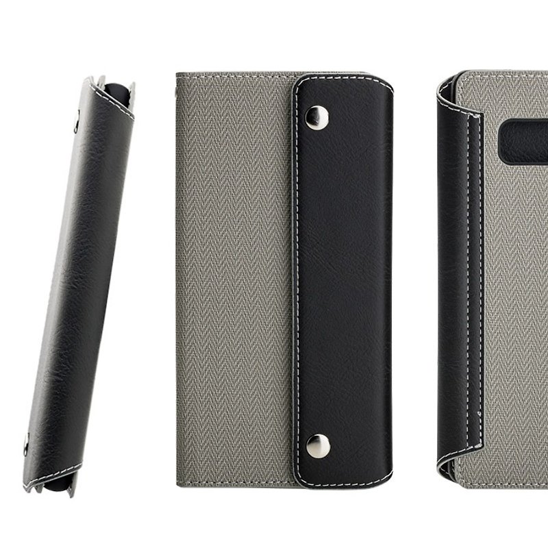CASE SHOP Samsung Galaxy Note8 磁吸手拿包款側掀站立式皮套-灰(4716779658286) - 其他 - 真皮 灰色