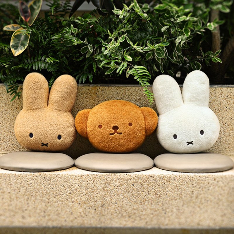 【MIFFYxVIPO】Miffy BORIS big head pillow - Pillows & Cushions - Cotton & Hemp 