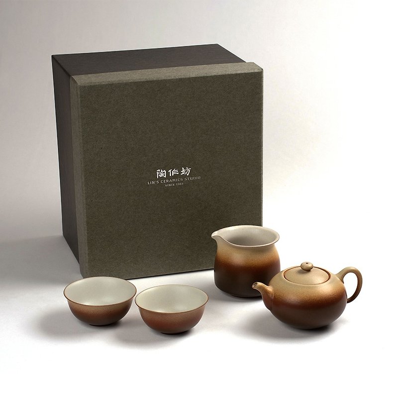 【親子同樂】陶作坊│親子美好茶器組 - 茶具/茶杯 - 陶 黑色