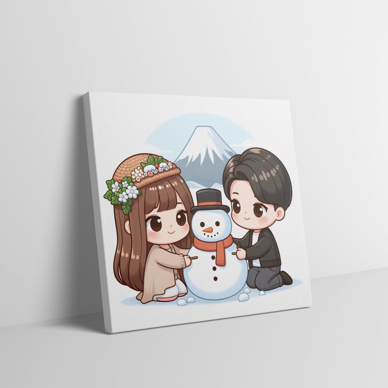 MYLOVEHK Custom painting unique gift - ภาพวาดบุคคล - ไฟเบอร์อื่นๆ ขาว