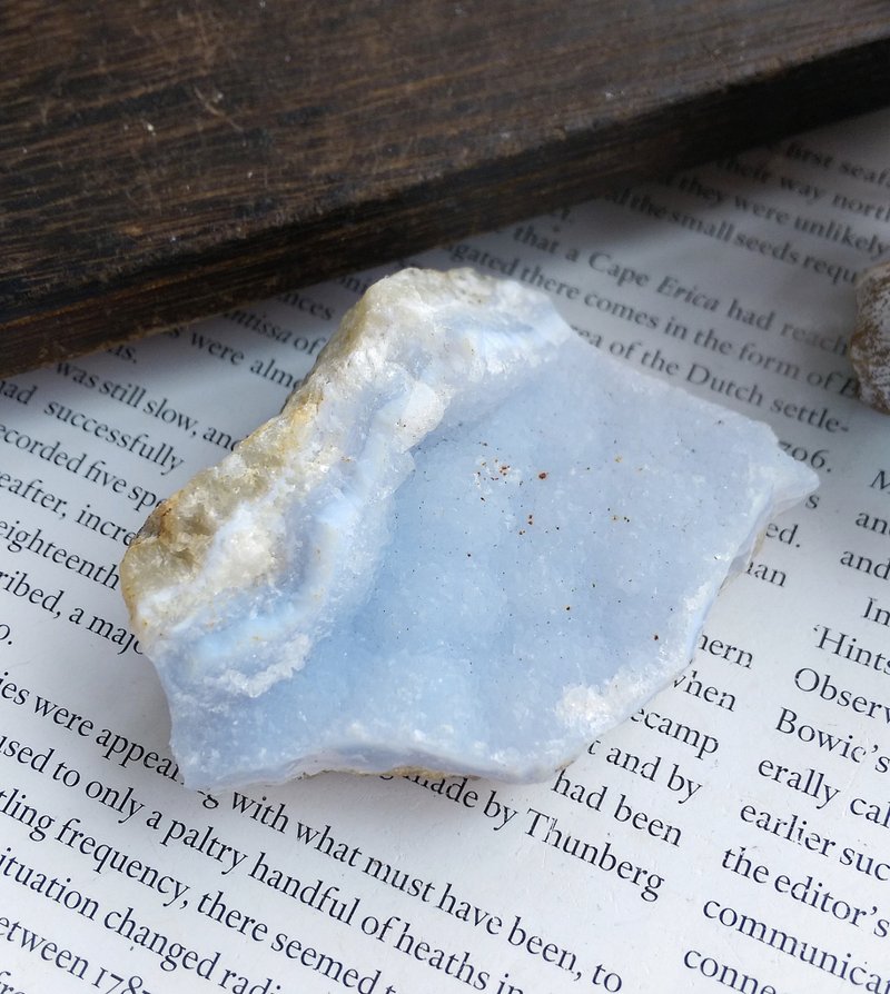 Chalcedony 馬達加斯加產地 藍玉髓 藍紋瑪瑙 天然礦石 原礦 - 擺飾/家飾品 - 其他材質 