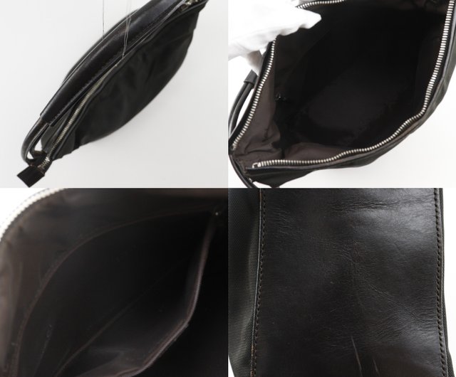 GUCCI ブラックナイロンショルダーバッグ GUCCI グッチ GG柄 ワンショルダーバッグ ナイロン レザー 黒