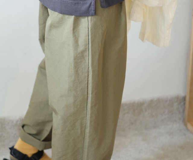 Japanese Premium Cocoon Detail Work Pants - 3 Colors - Light Grass