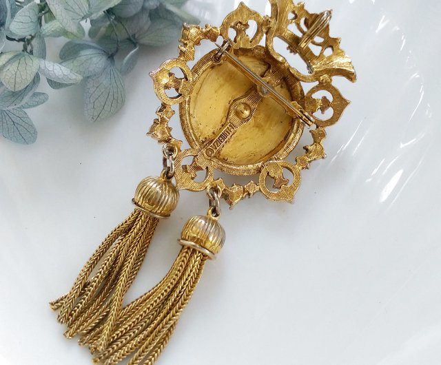 VINTAGE FLORENZA ROYAL CROWN TASSEL BROOCH 2024 PIN