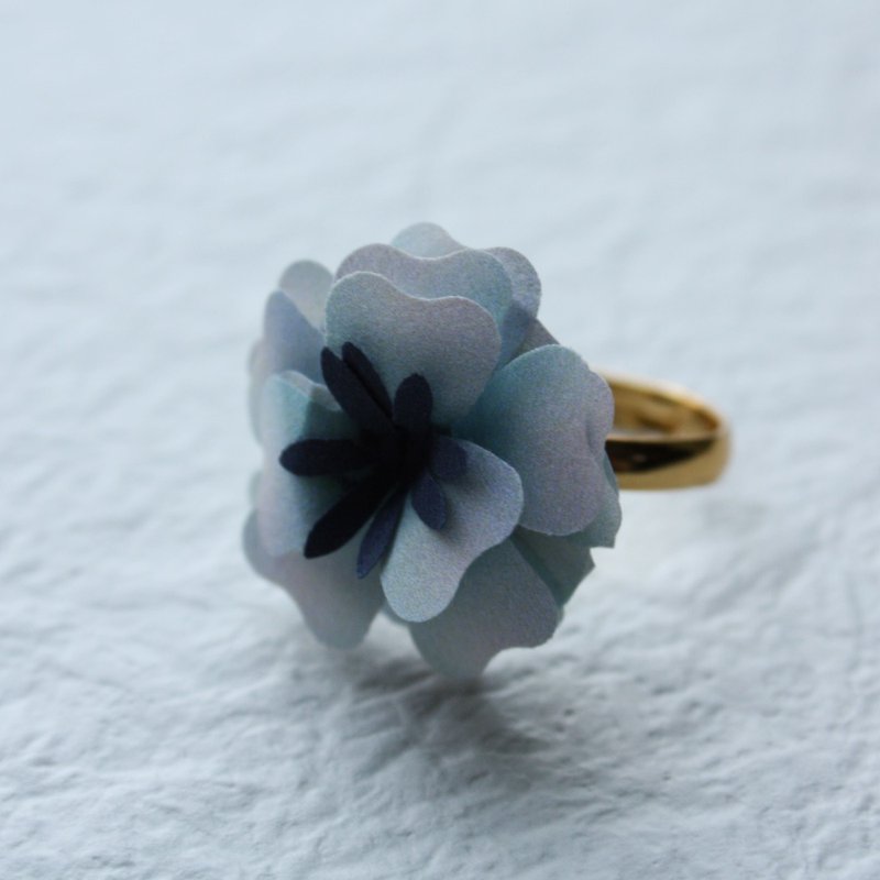 溶ける指輪 雪の花 - 戒指 - 紙 白色