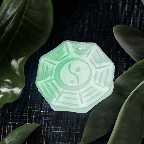 瓔珞珠寶盒 E.L.Jewelry Box 【擋煞‧避邪】冰種飄陽綠翡翠八卦 | 裸石 | 天然緬甸玉A貨翡翠