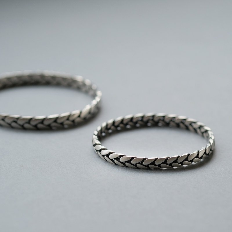 2コset) ロープ ペア バングル シルバー925 - 手鍊/手環 - 其他金屬 銀色
