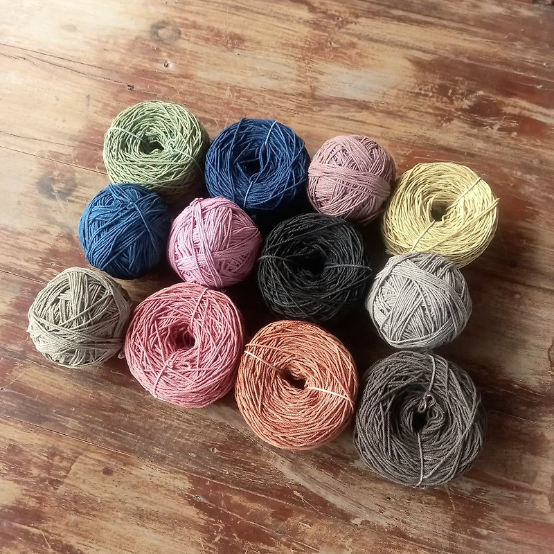 Thickness 2mm 1-2 pieces / Plant-dyed cotton thread / String Rope / Cotton / Knitting, Macrame, Weaving, Garland, Wrapping, DIY - Knitting, Embroidery, Felted Wool & Sewing - Cotton & Hemp Multicolor