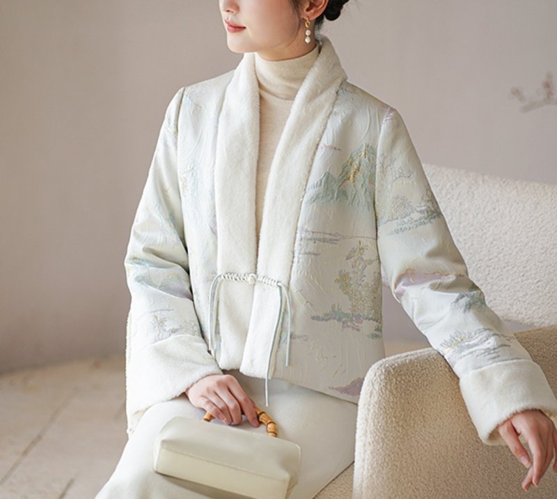 New Chinese style Chinese style button-up Zen tea suit winter thickened cotton suit - Women's Casual & Functional Jackets - Cotton & Hemp Multicolor