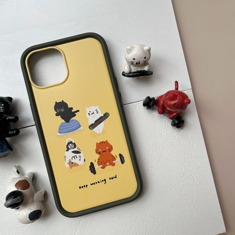 Phone Case | Cat Working Out RhinoShield Shockproof Phone Case - Phone Cases - Other Materials 