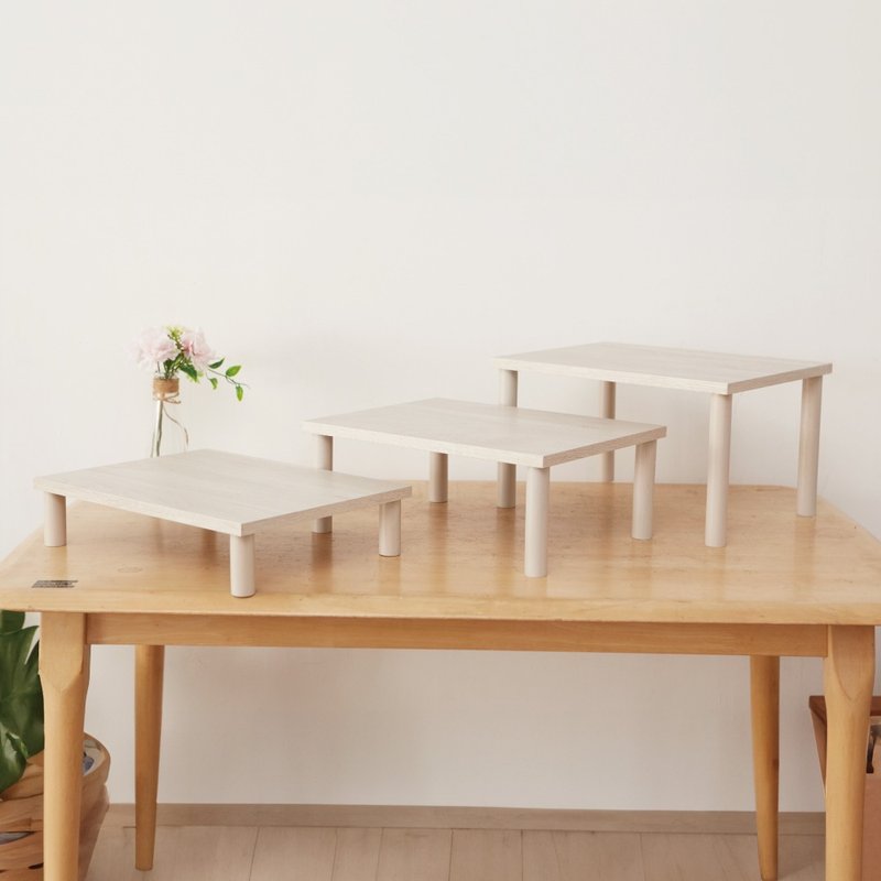 MIT日系木質增高架/電話架/寵物碗架(40x30cm) - 其他家具 - 木頭 白色