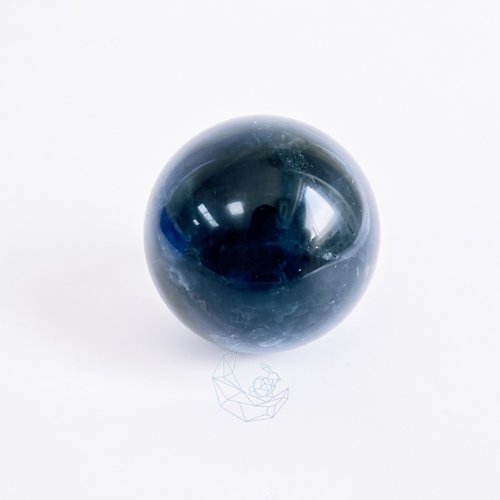月浩尋寶工作室 螢石球 7.2cm海洋之星 深邃 鑲嵌在暗中的寶石 藍螢石 綠螢石