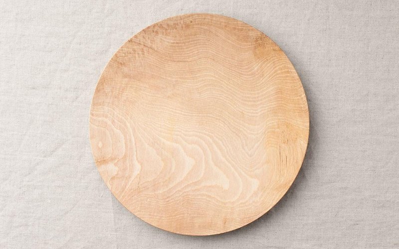 No.28 horse chestnut dish 24cm - Small Plates & Saucers - Wood Khaki