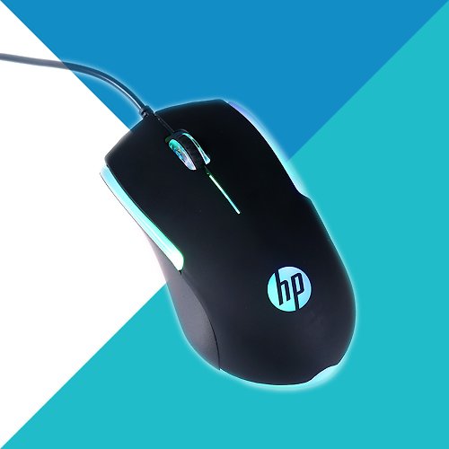 HP 惠普台灣 預購 HP 惠普 RGB有線電競高效能滑鼠 M160 (黑)