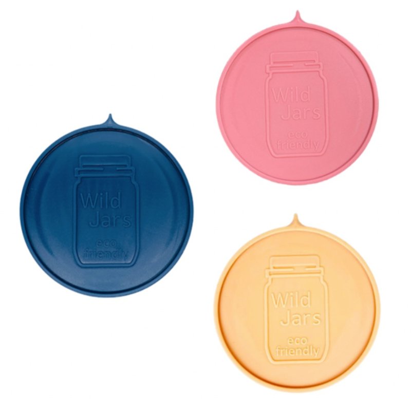 WildJar Wide-Mouth Leak-Proof Shark Lid / Leak-Proof Seal Lid - Mason Jar / Eco-Friendly Cup Set - อื่นๆ - พลาสติก หลากหลายสี