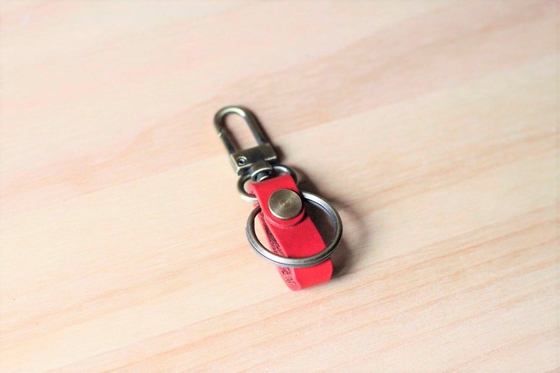 Gogoro Leather Keychain | Dull Red - ที่ห้อยกุญแจ - หนังแท้ สีแดง