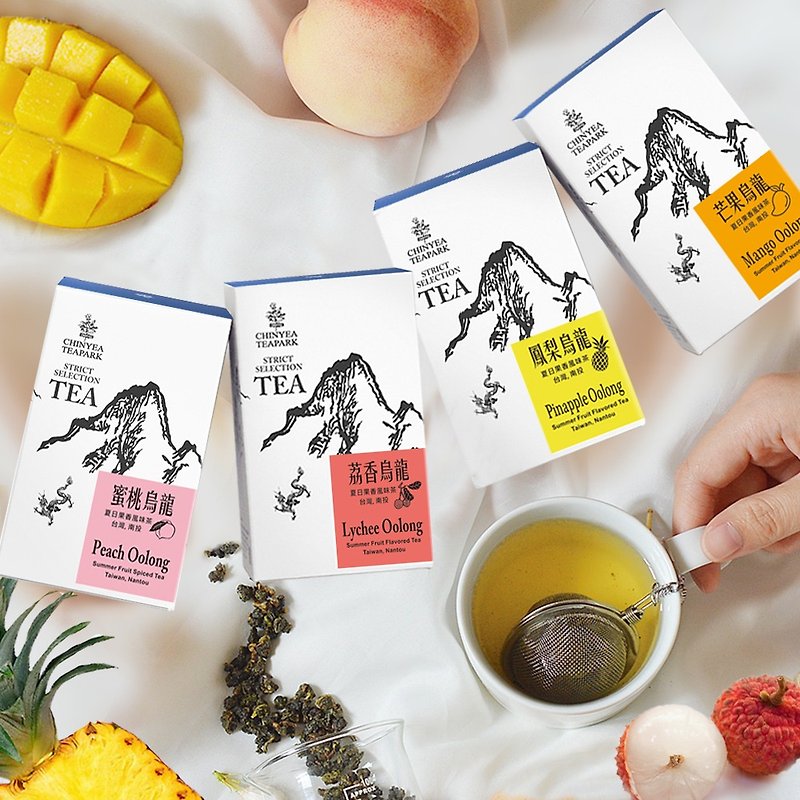 台灣夏日人氣果香烏龍茶(六種風味) - 茶葉/漢方茶/水果茶 - 紙 白色