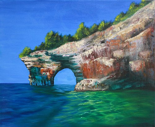 Kim Gallery Seascape oil painting, Original large art on canvas, Living room wall decor