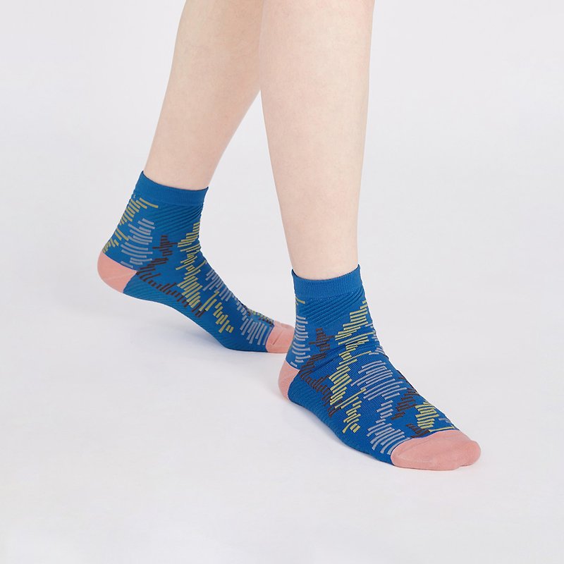 蘚狀束藻1/2襪 - 襪子 - 其他材質 藍色