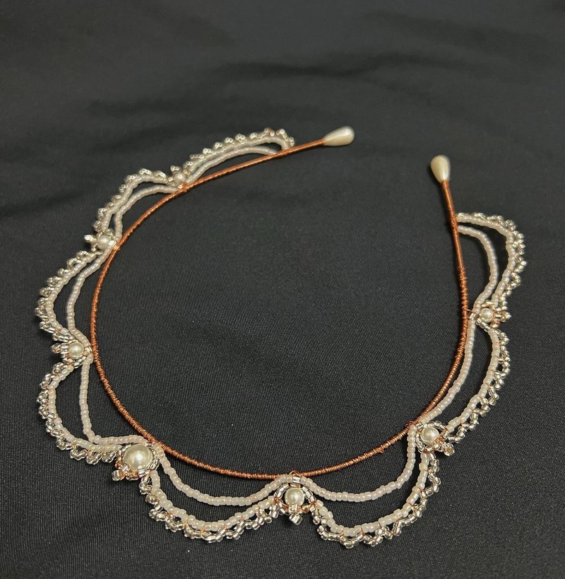 冒牌老闆娘 Kingboss玫瑰金水晶珍珠皇冠式頭飾C - 髮夾/髮圈 - 其他金屬 粉紅色