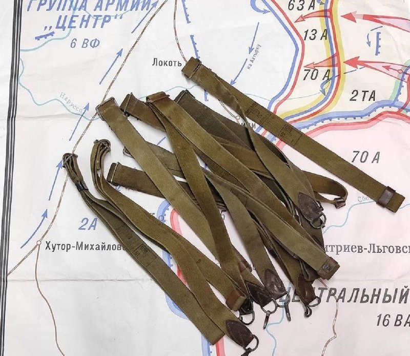 1 pcs USSR Soviet Russian Army Carrying Sling Canvas Belt Strap Original, 1950 - Belts - Other Materials Brown