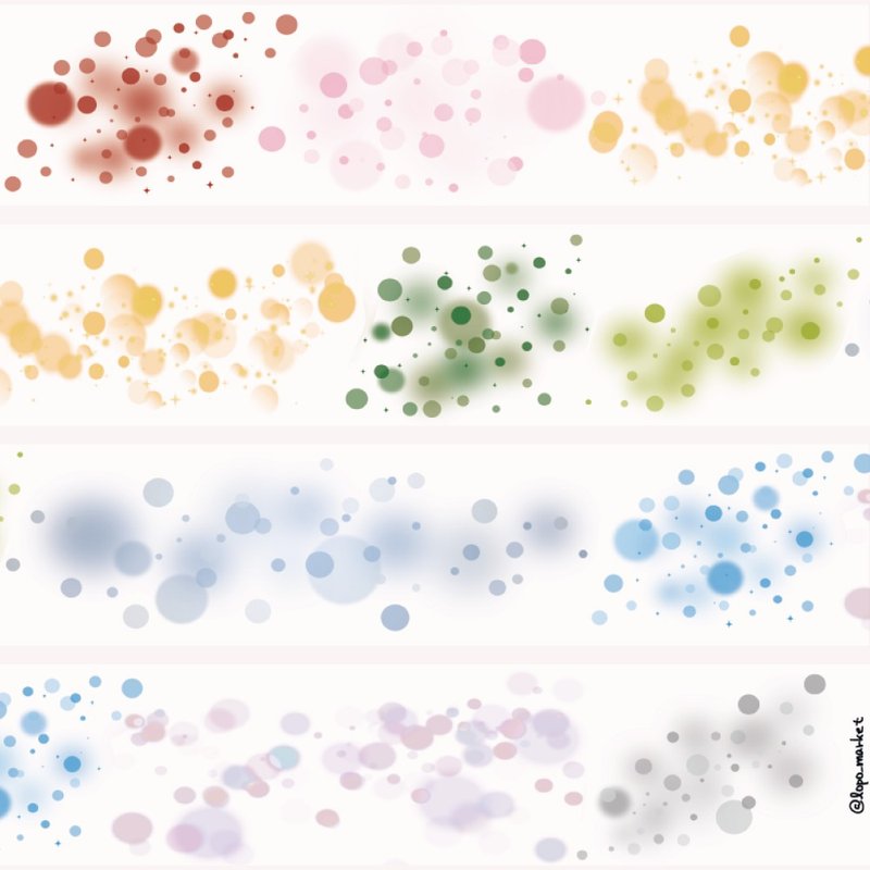 Bokeh Lights ver.2 – BIG Size Masking Tape (6.5cm) - 紙膠帶/和紙/PET - 其他材質 