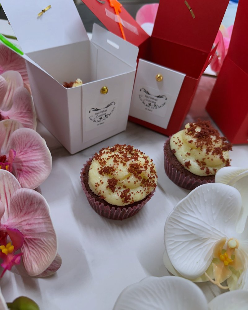 AY baker 紅絲絨悄悄話杯子蛋糕 Red Velvet Cupcake - 蛋糕/甜點 - 新鮮食材 紅色
