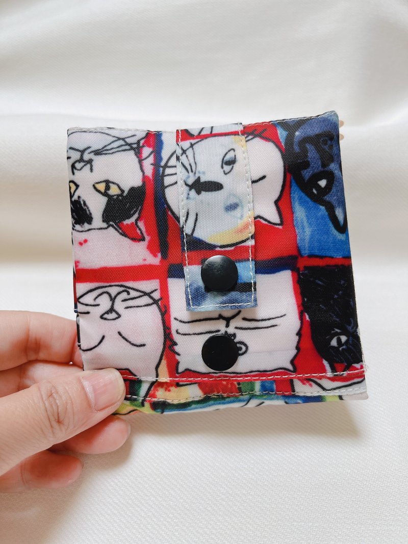 Waterproof Folding Wallet (Abstract Cat Model) - กระเป๋าสตางค์ - วัสดุกันนำ้ 