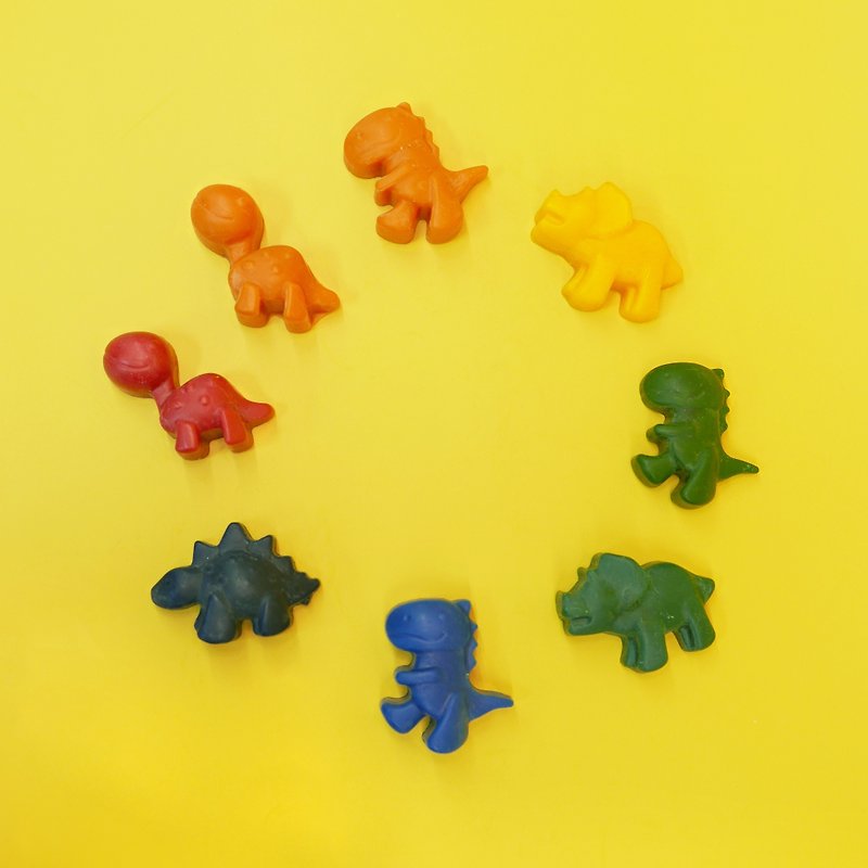 (Gift for kids) Go Doodle Mini Dino Crayons for kids (Set of 8) - Kids' Toys - Wax 