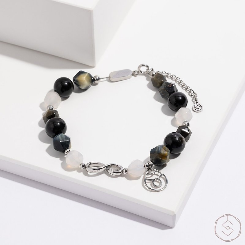 Exclusive Constellation | Obsidian Stone Stone Agate | Natural Crystal Bracelet (CONNY Series) - Bracelets - Crystal Green