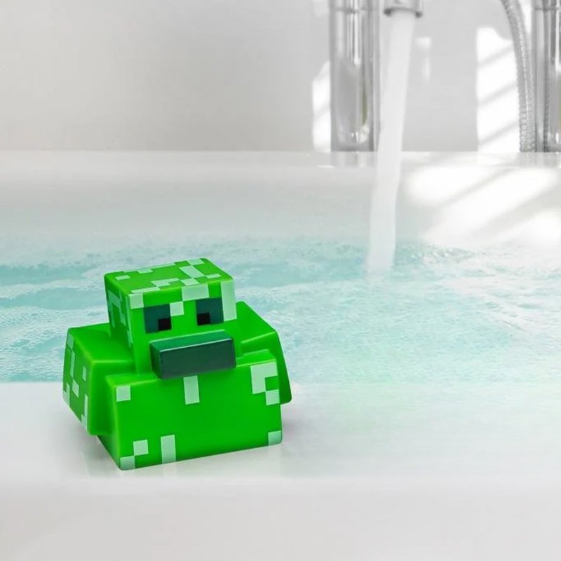 Minecraft Creeper Bath Duck - เฟอร์นิเจอร์เด็ก - ซิลิคอน สีเขียว