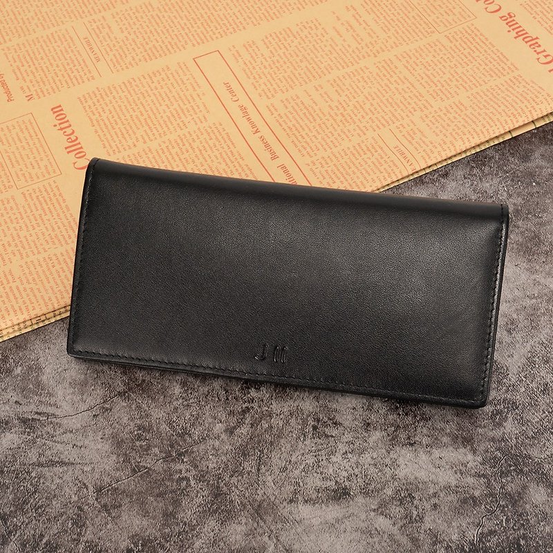 Long Clip-Classic Fine Grain Cowhide Long Clip-20505 - Wallets - Genuine Leather 