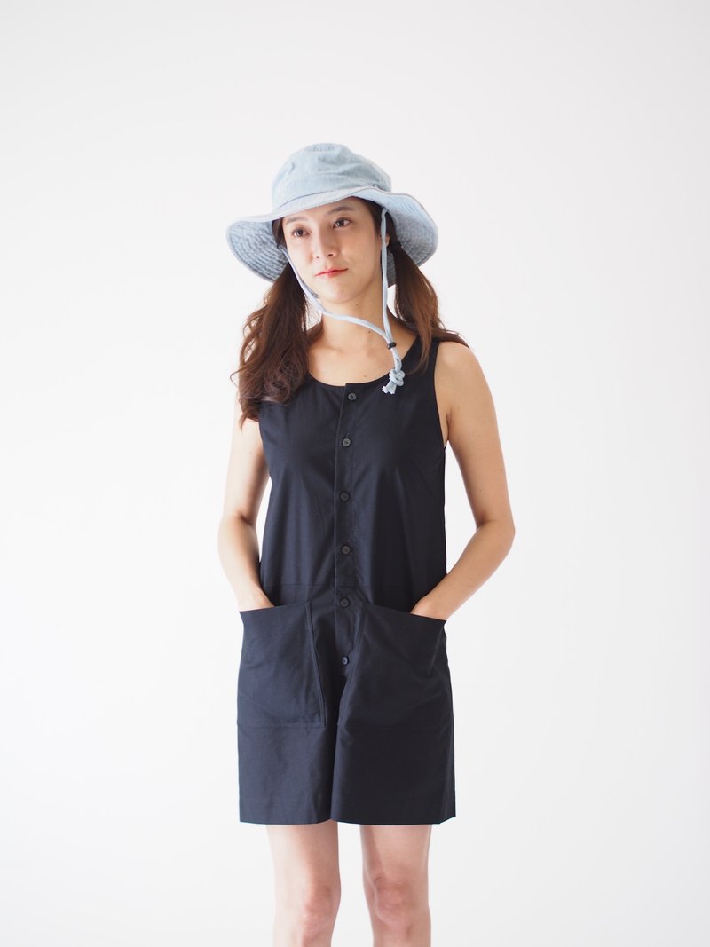 ManiBleu Tank Jumpsuit - Black - Overalls & Jumpsuits - Cotton & Hemp Black