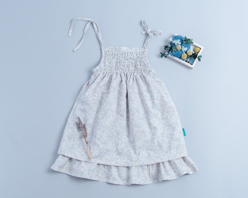 Fishtail Sling Dress-Flower 31 - Skirts - Cotton & Hemp Purple