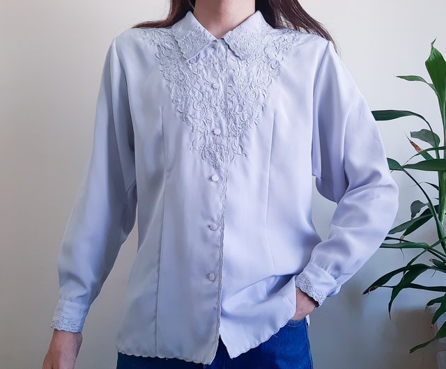 ヴィンテージ 70 年代 80 年代 手刺繍ブラウス アンティーク