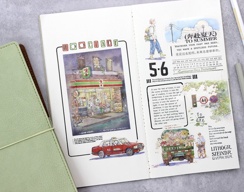 The street you walked through Showa style street scene PET washi tape - มาสกิ้งเทป - วัสดุอื่นๆ หลากหลายสี