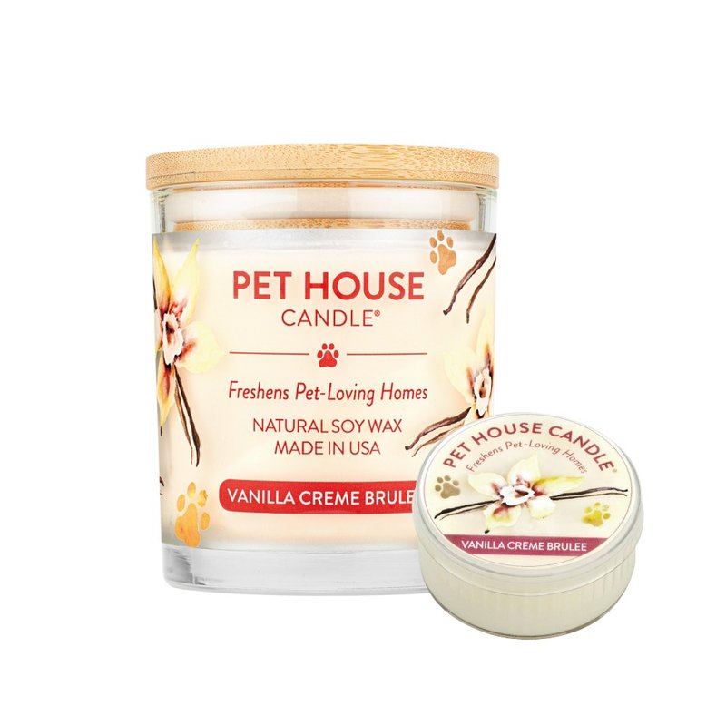 【美國PET HOUSE】室內除臭寵物香氛蠟燭-法式烤布蕾 - 香氛蠟燭/燭台 - 玻璃 