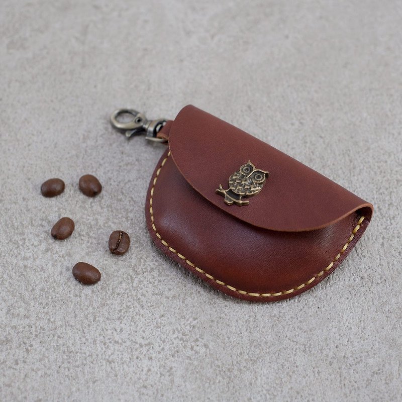 Coin wallet hand storage styling buckle key ring You Design ∣ Be Two - Coin Purses - Genuine Leather Brown