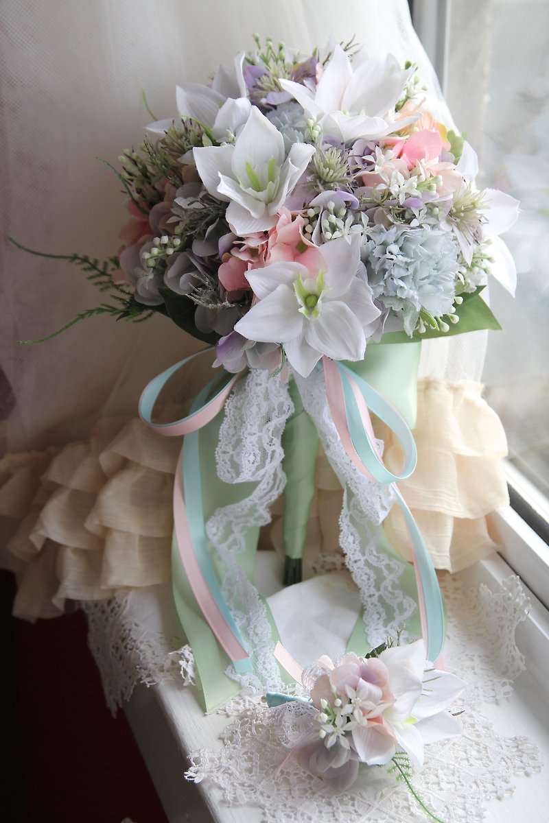 Bridal bouquets, European bouquets, bouquets, custom bouquets, bouquets, bridesmaid bouquets - Plants - Plants & Flowers Pink