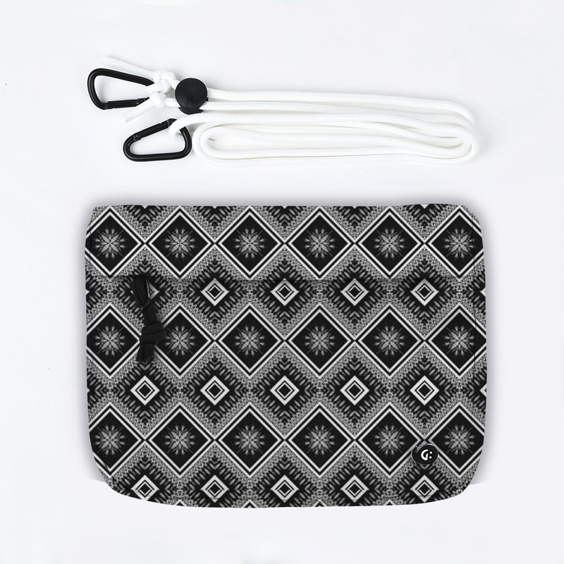 Grinstant mix and match detachable small bag shoulder bag-black and white series (ethnic style) - Clutch Bags - Polyester 