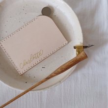 [カスタマイズされたギフト]コットンテール手書きの西洋と英語の書道手作りの革製の小さなミラー