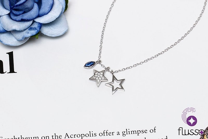 Sterling silver necklace from the star you - สร้อยคอ - โลหะ สีเงิน