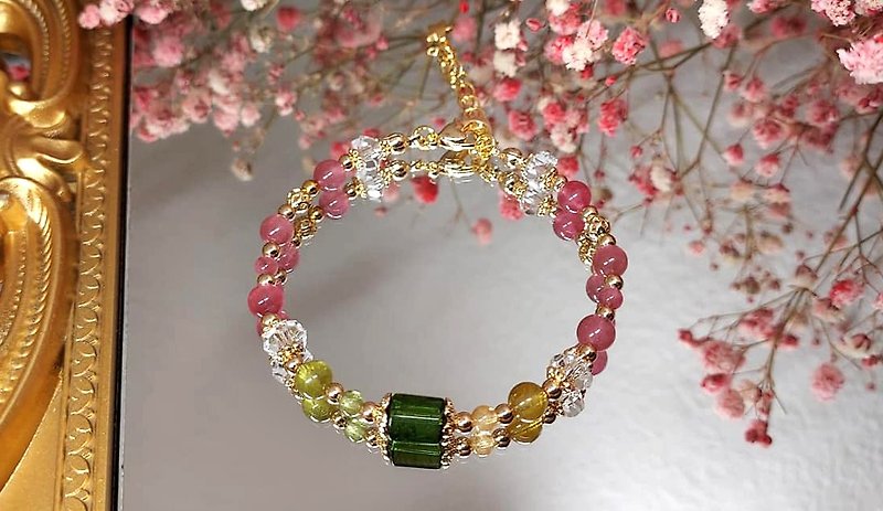 [Tourmaline 02] Natural Crystal Bracelet DIY Bracelet Design - Customized Gift