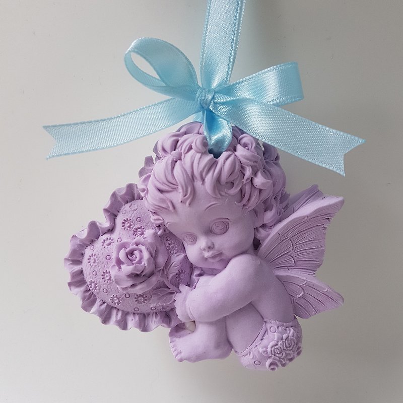 Aroma Stone wall plaque -  " Angel Micah " - Fragrances - Other Materials Purple