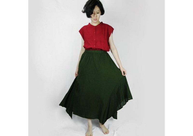 [Sheng Sheng Man] Angled Polygon Skirt - กระโปรง - ผ้าฝ้าย/ผ้าลินิน 