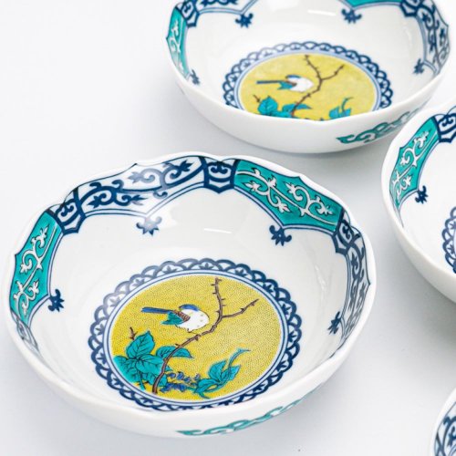 吉田屋作 花鳥文 丸鉢（14cm）／九谷青木窯 - ショップ Tokyo